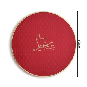 กระจกมือถือทรงกลมเดี่ยว พิมพ์ลายซิลค์สกรีนสีแดง ขอบโลหะ - Product Image 2