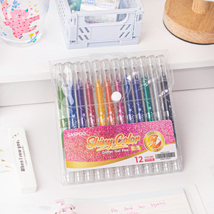 12/24/36 renkler için parlak Sparkle kalem boyama günlükleri çizim karalamalar renkli jel kalemler çocuklar için yetişkin eğlenceli kalemler - Product Image 6