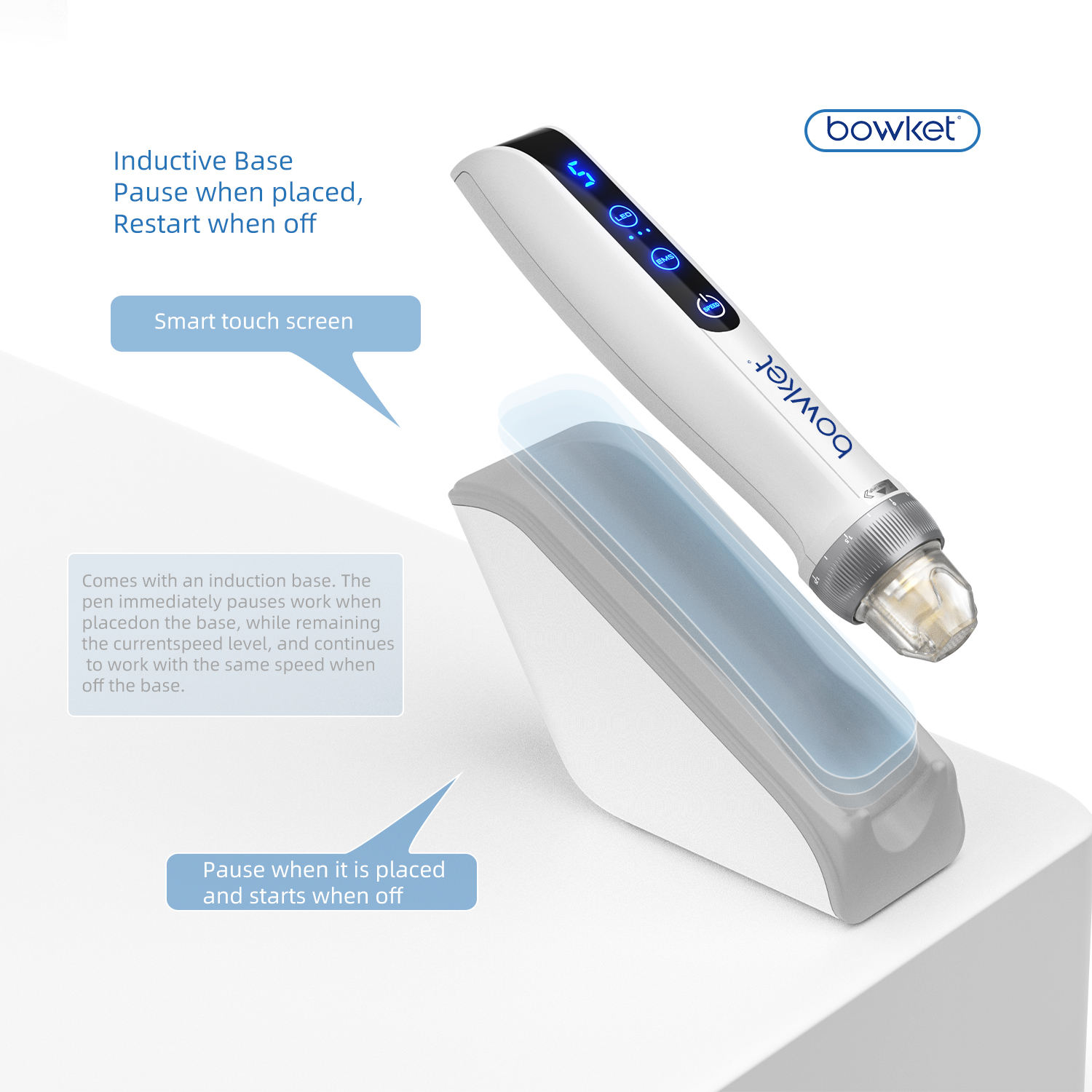 ORANGLES BOWKET Bio Pen Q2 Advanced Microneedling Derma Pen | 2024 New 3-in-1 Wireless Beauty Device with EMS & LED – orangles Qatar - full product showcase - displaying specifications - Image 5 of 6 | adapts to any space | BOWKET Bio Pen Q2 Advanced Microneedling Derma Pen | 2024 New 3-in-1 Wireless Beauty Device with EMS & LED – orangles Qatar deal New Jersey | Free Shipping ORANGLES