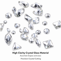 Strass en cristal de qualité supérieure en forme de poire, à dos plat, à coudre à la main, pour robe de mariée et robe de soirée