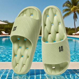 Home <b>Slippers</b> Black Thickened Non Slip <b>Summer</b> Indoor Outdoor Couples Unisex Adult Size 36 45 - Product Image 5