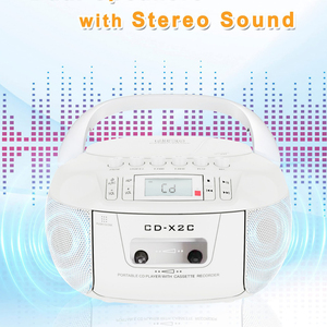 Lecteur de cassettes CD portable avec radio AM/FM, enregistreur USB BT, télécommande pour la maison, la cuisine et l'apprentissage des langues - Product Image 1