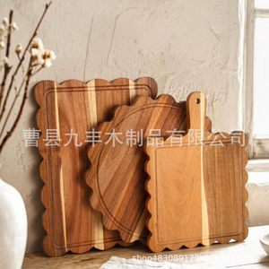 <b>Wooden</b> Cutting Board Rectangle Solid Wood Handle Multipurpose Kitchen Chopping <b>Block</b> - Product Image 1