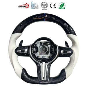 <span class=keywords><strong>Volante</strong></span> Deportivo Personalizado de Alto Rendimiento con Cuero Blanco y Fibra de Carbono con Pantalla LED para BMW Serie F <span class=keywords><strong>M</strong></span> Sport F30 F10 F80 - Product Image 2