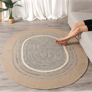 Tapis en cuir de jute, tapis doux pour le sol, 4x6, tapis d'extérieur pour le porche, le salon, moderne, haut de gamme, matériau naturel pur, hiver - Product Image 2