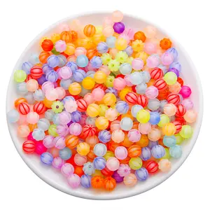 Super AA Grade Acrylic Frosted Beads Pumpkin Loose Beads Acrylic Beads wholesale for DIY Jewelry Making