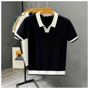 Camisa de Manga Corta para Hombre, Verano 2026, Tejido Fino de Seda de Hielo, Transpirable, Alta Elasticidad, Sin Planchado, Alta Resistencia del Color, Diseño de Parches - Product Image 3