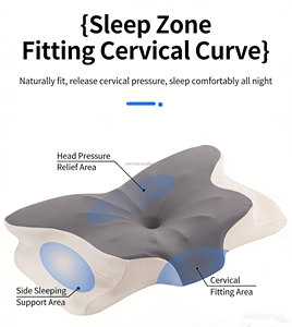 <span class=keywords><strong>Oreiller</strong></span> ergonomique en mousse à mémoire de forme pour le soutien cervical et le sommeil, avec contour orthopédique et rebond. - Product Image 5
