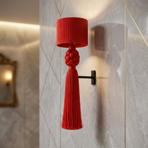 Green Tassel Wall Lamp Braided <b>Shade</b> Sconce Modern Decorative <b>Bedroom</b> Bathroom <b>Light</b> - Product Image 2