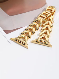 BEST SELLER <span class=keywords><strong>Bracelet</strong></span> de montre connectée tendance pour montres 38-49mm, en acier inoxydable, avec <span class=keywords><strong>boucle</strong></span> à pression, sangle simple rangée, personnalisable - Product Image 4