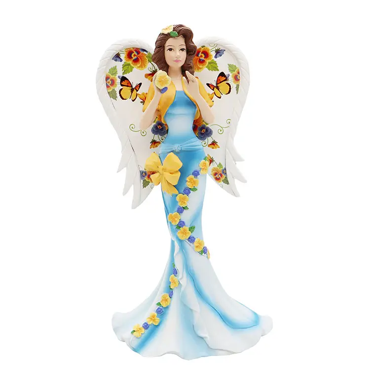 Ailes de filigrane de fleur décoration de maison cadeau personnalisé mini figurines de fée vente en gros