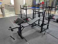 IUNNDS Gym pliable Fitness presse haltère lit réglable haltérophilie banc d'haltère assis banc multifonctionnel