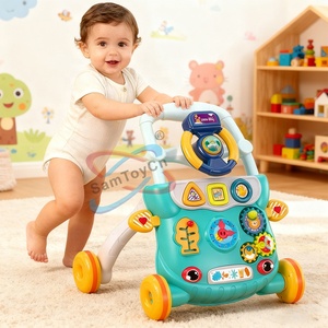 Samtoycn Tùy Chỉnh Đa Chức Năng Học Tập Mới Nhất Tập Đi Bé Tập Đi Ngồi Để Đứng Trẻ Em Bánh Xe Phim Hoạt Hình Hình Dạng Bộ Nhựa - Product Image 2
