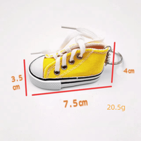Gantungan Kunci Sepatu Basket Kanvas Mini 3D dan Gantungan Kunci Sepatu untuk Tas Ransel Hadiah Olahraga