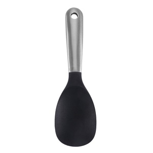 Cuchara para arroz de silicona y acero inoxidable, utensilio de cocina antiadherente rojo para olla arrocera - Product Image 3