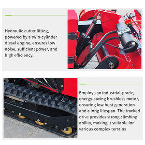 Mesin Mulcher hutan robot pemotong rumput Remote Control 800mm Diesel dipasang depan tugas berat - Product Image 4