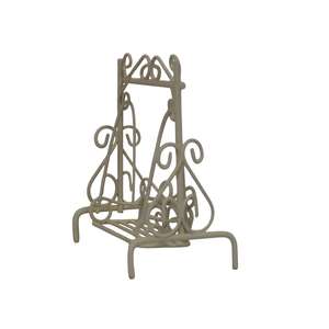 ZICOM Mini White for <b>Swing</b> Traditional Design <b>Patio</b> <b>Swing</b> Chair Model 9069-G1045-1 for Outdoor Metal Material Height - Product Image 3