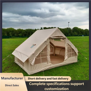 Inflatable Camping Air <b>Tent</b> Automatic Quick-Setup Waterproof Windproof Three-season Oxford Cabin Mesh Chimney Window Single - Product Image 3