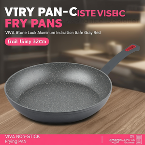 Sartén de Aluminio Antiadherente (32cm) VIVÀ Gris y Rojo 2284 - Product Image 3