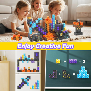 Bloques Magnéticos de Construcción Juguetes para Niños, Juguetes Educativos STEM Creativos, Sensoriales y Regalos de Cumpleaños para Niños - Product Image 3