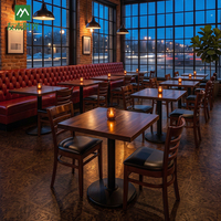 Ensemble de mobilier de restaurant, banquettes commerciales, canapé, table et chaises en bois massif pour café, bistrot, hôtel