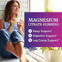 Rosebest OEM Marque Privée Certifiée GMP Gommes Végétaliennes au Citrate de Magnésium Suppléments Alimentaires en Vrac Sans Mélatonine pour un Sommeil Profond