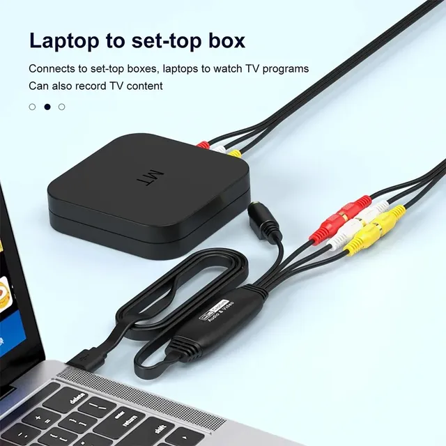 USB Video Capture Card 1080p MP4 VHS TV for VCR Audio Recording Adapter S-video A/V 3RCA Converter Laptop Desktop PC
