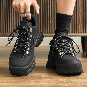 YL6103, herramientas de montaña Retro para hombres, al aire libre Botas de senderismo, deportes informales, suelas gruesas de goma, zapatos elevados, calzado deportivo - Product Image 4