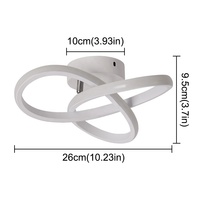 Plafonnier LED moderne Nodric Design 22W avec construction en acrylique et en fer pour salles à manger, hôtels, couloirs