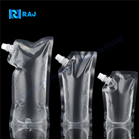 16 Oz 500Ml Food Grade Clear Drink Vloeibare Uitloop Zakje Vruchtensap Verpakking Tuit Zakje-Plastic-Voor-Sap