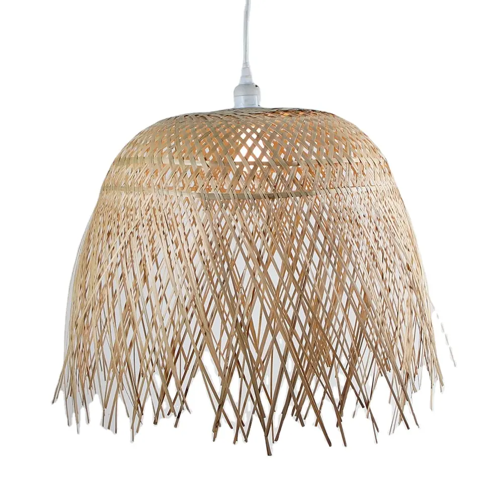 Vietnam style lamp shade drop rattan bamboo pendant lamp kitchen trending 2021 bamboo lamp shades lighting
