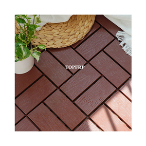 Outdoor Patio Balcony Deck <b>Tiles</b> WPC Flooring Anti-Slip 20mm Click Lock Composite Interlocking Decking - Product Image 1