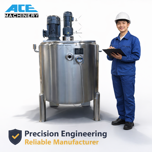 50L 100L 200L Small Stainless Steel SS316 Lab Vacuum Mixer Tank Chemicals Reactor With Agitator - Product Image 2