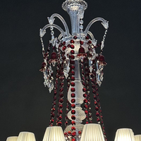 Lustre suspendu en cristal de verre décoratif de luxe moderne Jewellerytop, taille personnalisée, garantie de 3 ans, installation facile