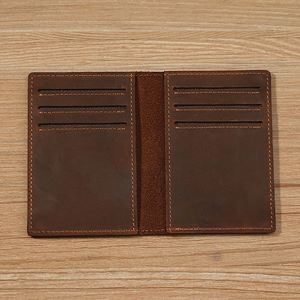 Factory Wholesale RFID Blocking First Layer Crazy Horse Leather Genuine Men's <b>Wallet</b> Bifold Vintage Style <b>Card</b> <b>Holder</b> <b>Wallet</b> - Product Image 1