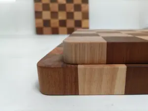 Rectangular Large Thick Walnut Wood Wooden End Grain Cutting Chopping Board Checker Cutting Board