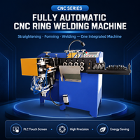 Machine de soudage d'anneaux CNC entièrement automatique de 3 à 8 mm avec commande PLC pour la fabrication de cerceaux en fil métallique