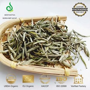 Tè Bianco Silver Needle Biologico USDA, Bai Hao Yin Zhen Premium-AA, Foglie Sciolte da Fuding Fujian per Vendita all'Ingrosso e OEM - Product Image 1