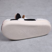 Pantoufles douces en peluche d'hiver, mignonnes en forme de vache, moelleuses, épaisses, chaudes, confortables, antidérapantes, pour la maison