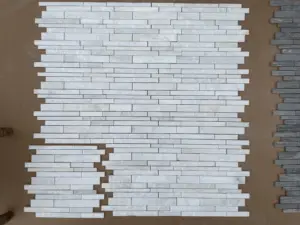 Weißer Marmor Naturstein Mosaik Wandfliesen Wand verkleidung Paneele Badezimmer fliesen Kultur stein Außenwand furnier