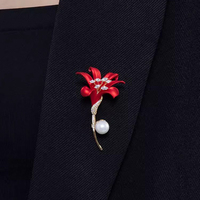 Bros Pin Desain Bunga Lily Gaya Cina Grosir untuk Pria & Wanita, Perhiasan & Aksesoris, Hadiah Pasangan untuk Pernikahan, Liburan, dan Pesta