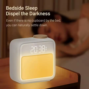 Lampada da tavolo sveglia Led orologio per svegliare la luce notturna per simulare alba e tramonto atmosfera colorata - Product Image 3
