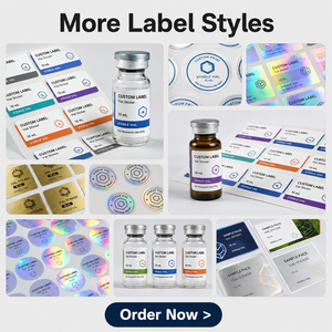 Etiquetas Adhesivas Personalizadas con Logotipo Premium de 3 ml, 5 ml, 10 ml, Etiquetas <span class=keywords><strong>Láser</strong></span> Holográficas para Botellas, Cajas de Embalaje para Frascos con Bandeja de Plástico - Product Image 6