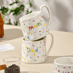 <span class=keywords><strong>Taza</strong></span> de Cerámica para Desayuno, Diseño Simple con Agujas de Azúcar, Forma Trapezoidal, Gran Capacidad, Regalo para Mujeres, Cumpleaños, Inauguración de Casa - Product Image 3