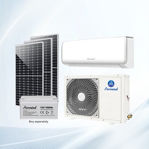 เครื่องปรับอากาศแบบออฟกริด 9000-24000 บีทียู ใช้พลังงานแสงอาทิตย์ 24V 48V ระบบมินิสปลิตโซลาร์ สำหรับบ้าน ระบบปรับอากาศพลังงานแสงอาทิตย์ - Product Image 1