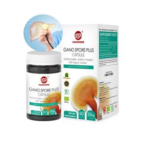 GANOHERB Immunity Boosters Extracto de Reishi orgánico Polvo de hongos 60 Cápsulas vegetarianas Muestra disponible - Product Image 1