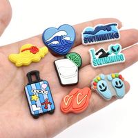 Breloques en caoutchouc PVC pour bricolage épingles de bain pour l'été I Love Swimming Shoe Decorations Kid's Beer Shoe Charms Accessories