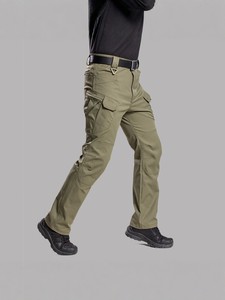 Pantaloni <span class=keywords><strong>Cargo</strong></span> Impermeabili da Uomo, Pantaloni Tattici Verde Oliva, Pantaloni da Escursionismo Multi-Tasche Neri per Uomo - Product Image 3