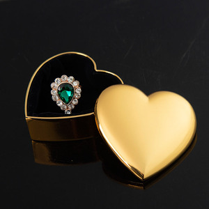 Nouvelle boîte à bijoux en métal en forme de cœur, style américain, modèle C31, pour bagues et rangement de décoration intérieure, vente en gros - Product Image 2
