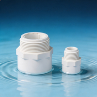 PVC-Gewindeadapter SCH40 nach ASTM-Standard 1/2 3/4 1 1-1/4 1-1/2 2 2-1/2 3 4 Zoll Gewindeadapter Buchse x Außengewinde